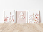 Set of 3 Florals Personalised - Digital & Physical Print