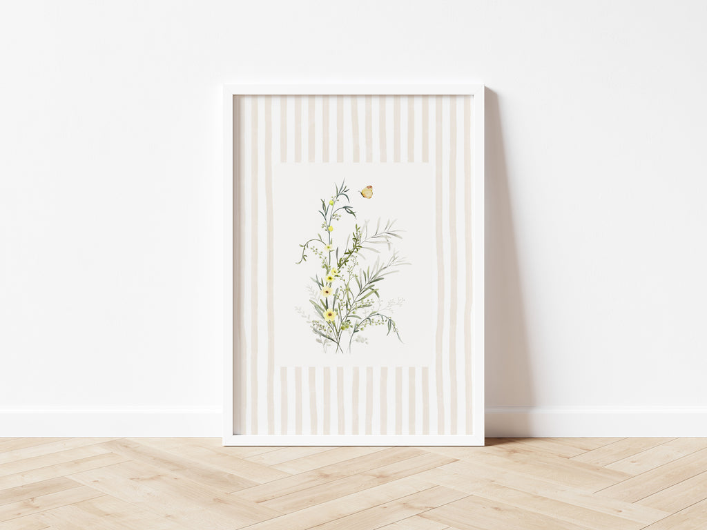 Butterfly yellow Botanical Print - Digital & Physical Print