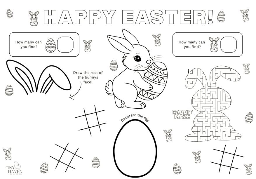 Free Easter Colouring Pages: Happy Easter Activity Page
