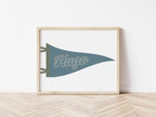 Personalised Pennant Flag - Digital & Physical Print: 4 colours