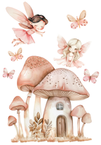 Fairy Village Mini Fabric Wall Decals