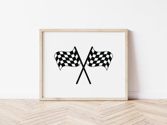 Racing Flags Wall Print