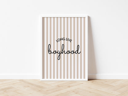 Long Live Boyhood Boys Print - 3 colours - Digital & Physical Portrait