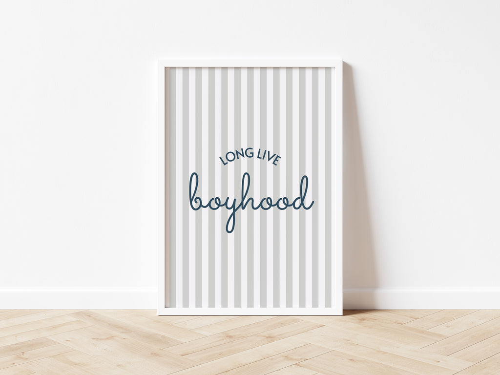 Long Live Boyhood Boys Print - 3 colours - Digital & Physical Portrait