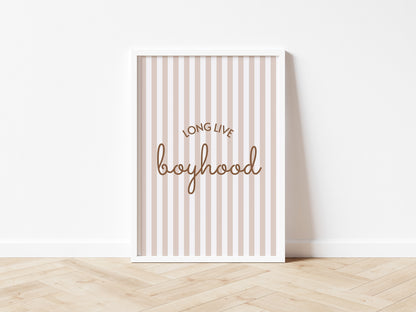 Long Live Boyhood Boys Print - 3 colours - Digital & Physical Portrait