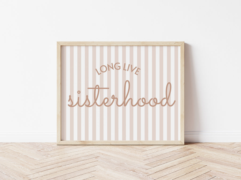 Long Live Sisterhood striped nude landscape - Digital & Physical Print