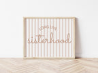 Long Live Sisterhood striped nude landscape - Digital & Physical Print