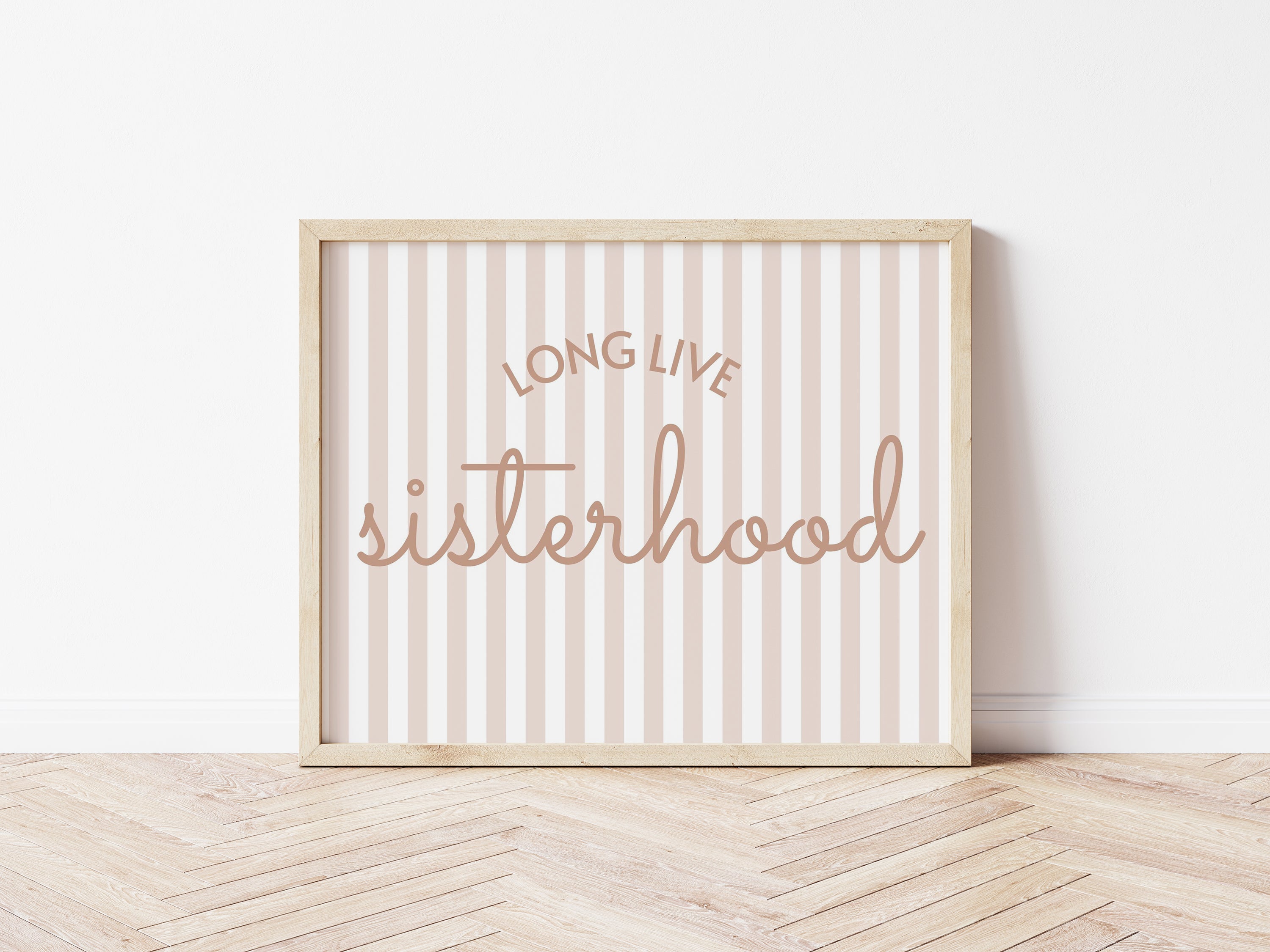 Long Live Sisterhood striped nude landscape - Digital & Physical Print