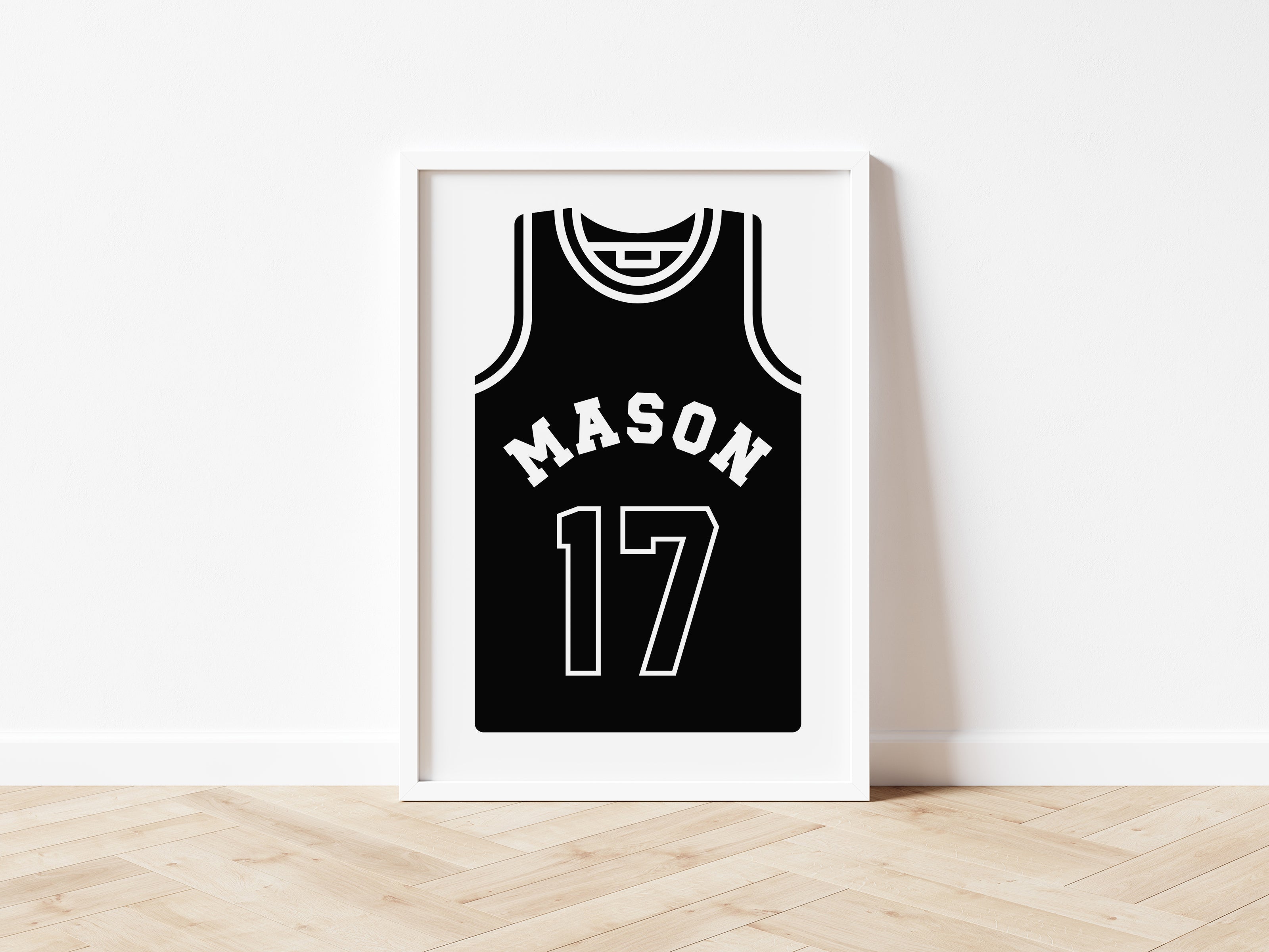 Personalised Name Sports Basketball Jersey Black Style 3 - Digital & Physical Print
