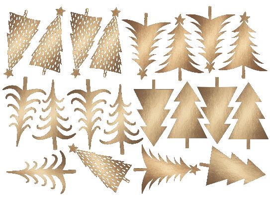 Mini Christmas Tree Wall Decals