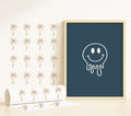 Palm Tree wall decal & smiles print Bundle