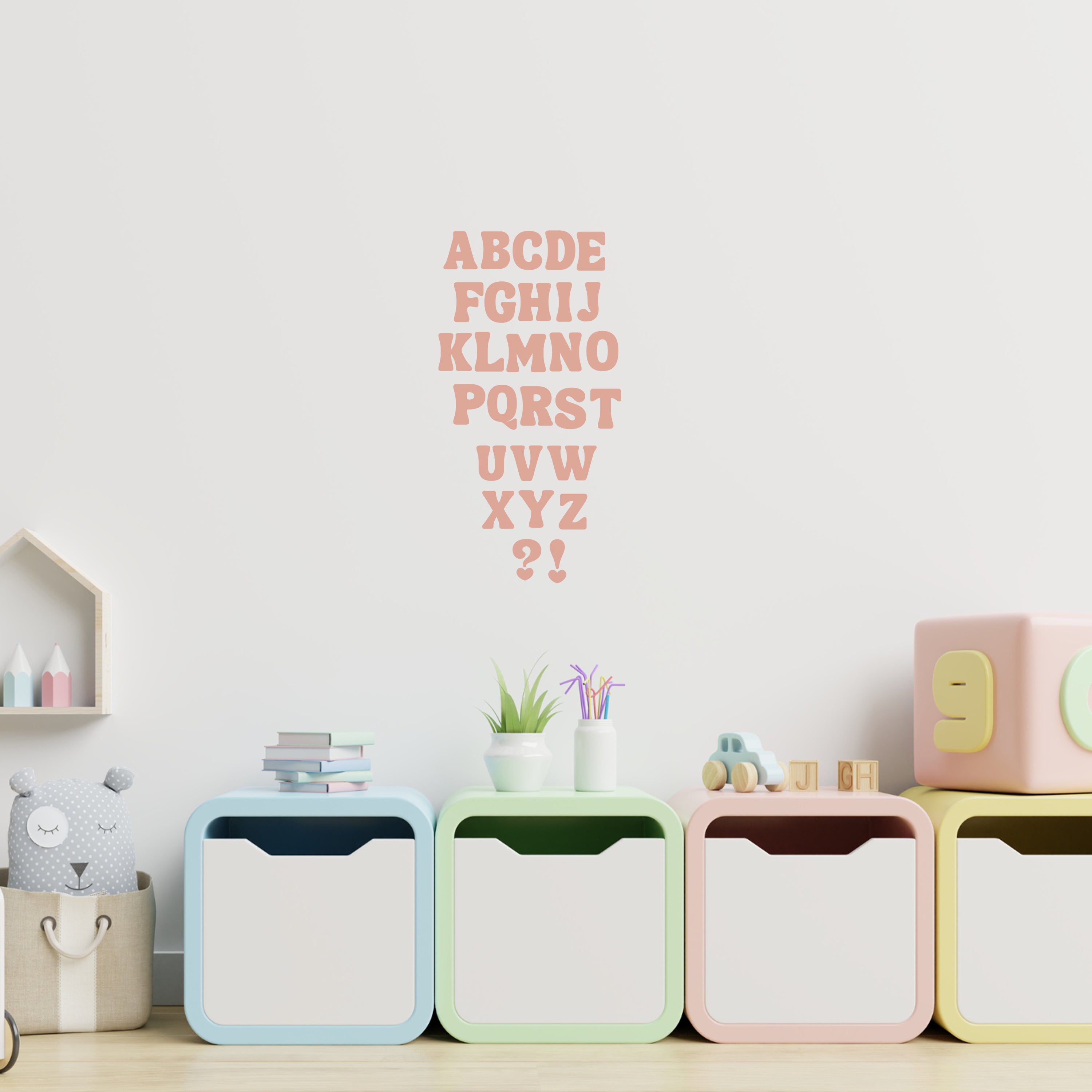 Pastel Alphabet Wall Decals
