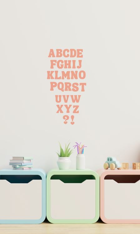 Pastel Alphabet Wall Decals
