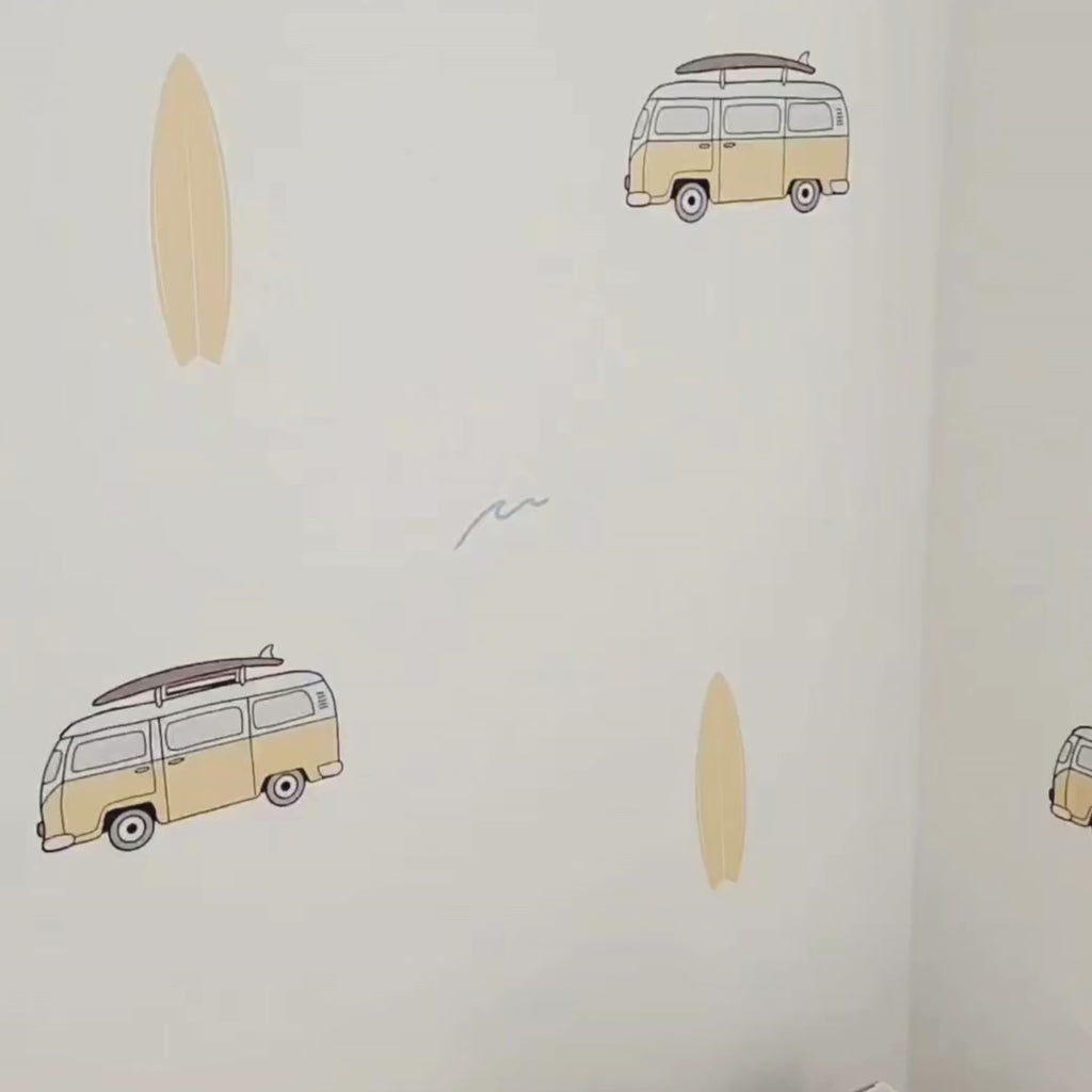 Beach Vibes Surf Wall Decals