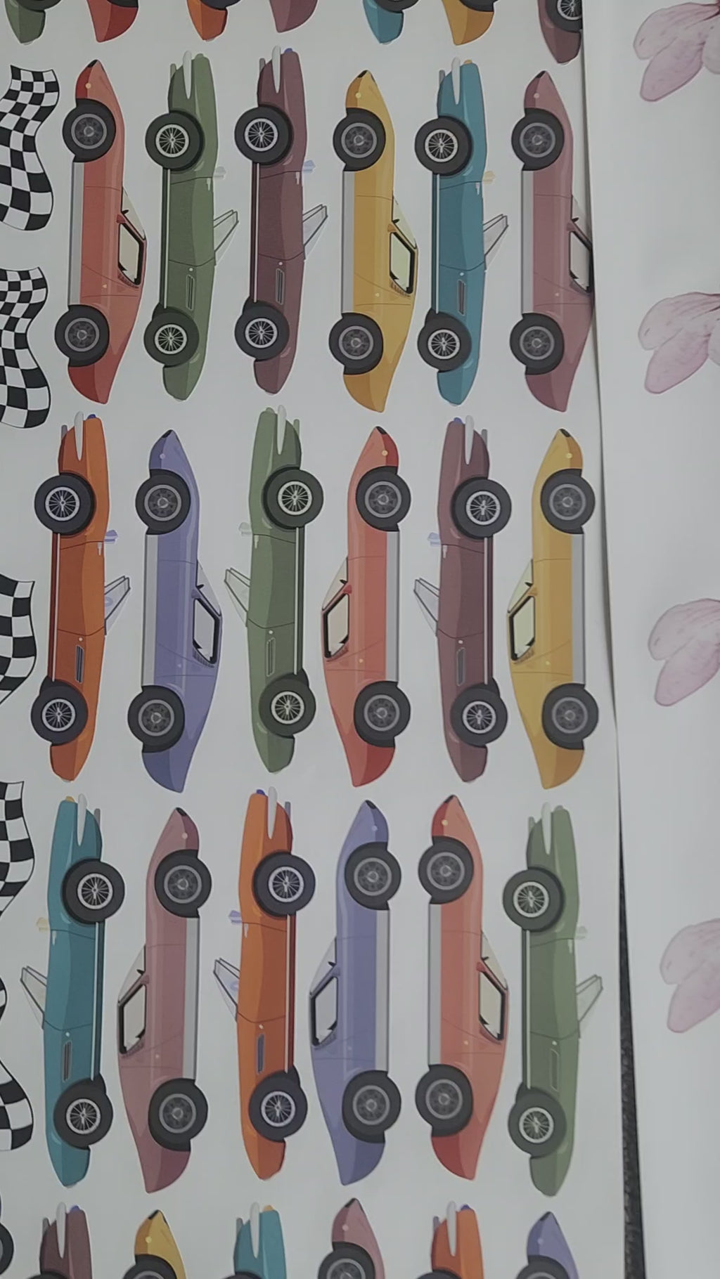 Vintage Retro Race Car Wall Decals