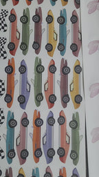 Vintage Retro Race Car Wall Decals