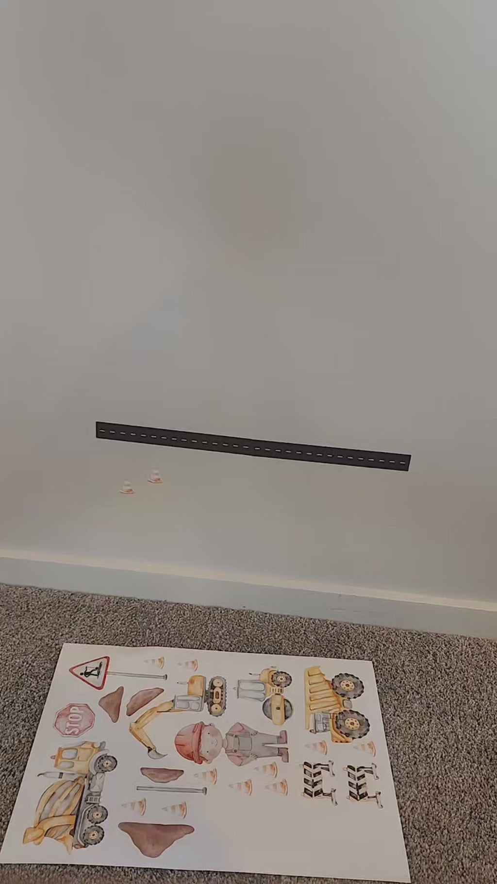 Construction Site Minis: Fabric Wall Decals