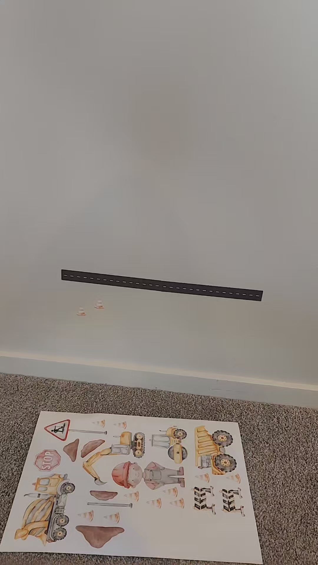 Construction Site Minis: Fabric Wall Decals