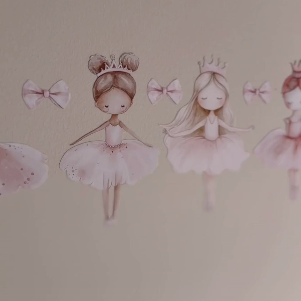 Ballerinas & Bows Wall Decals
