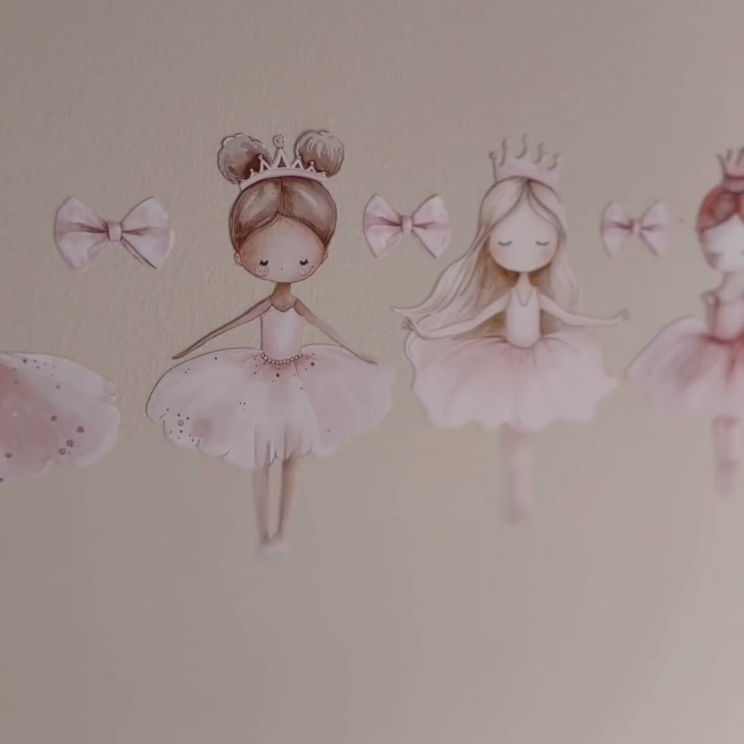 Ballerinas & Bows Wall Decals
