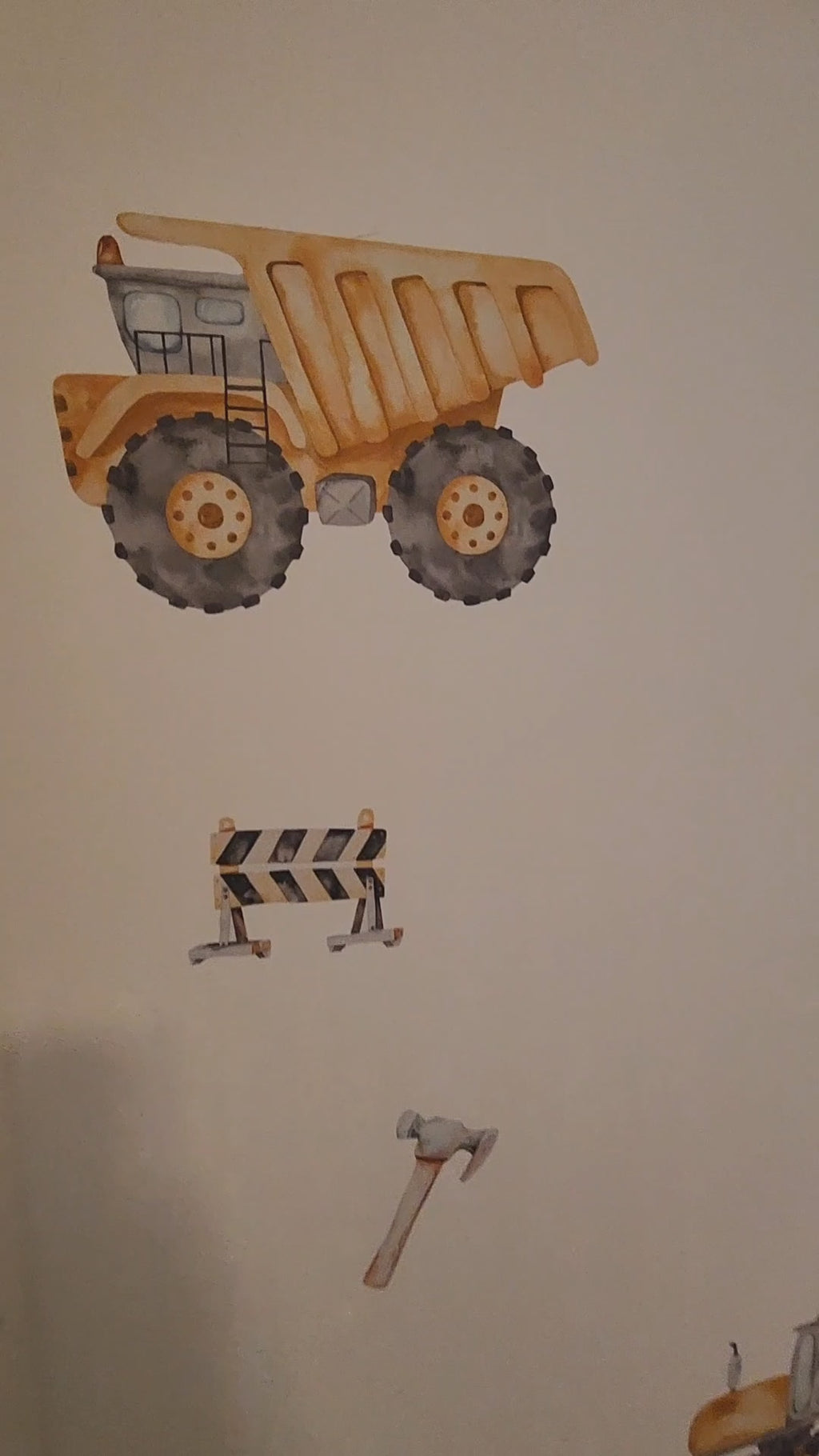 Construction Vehicles & Tools Wall Decals