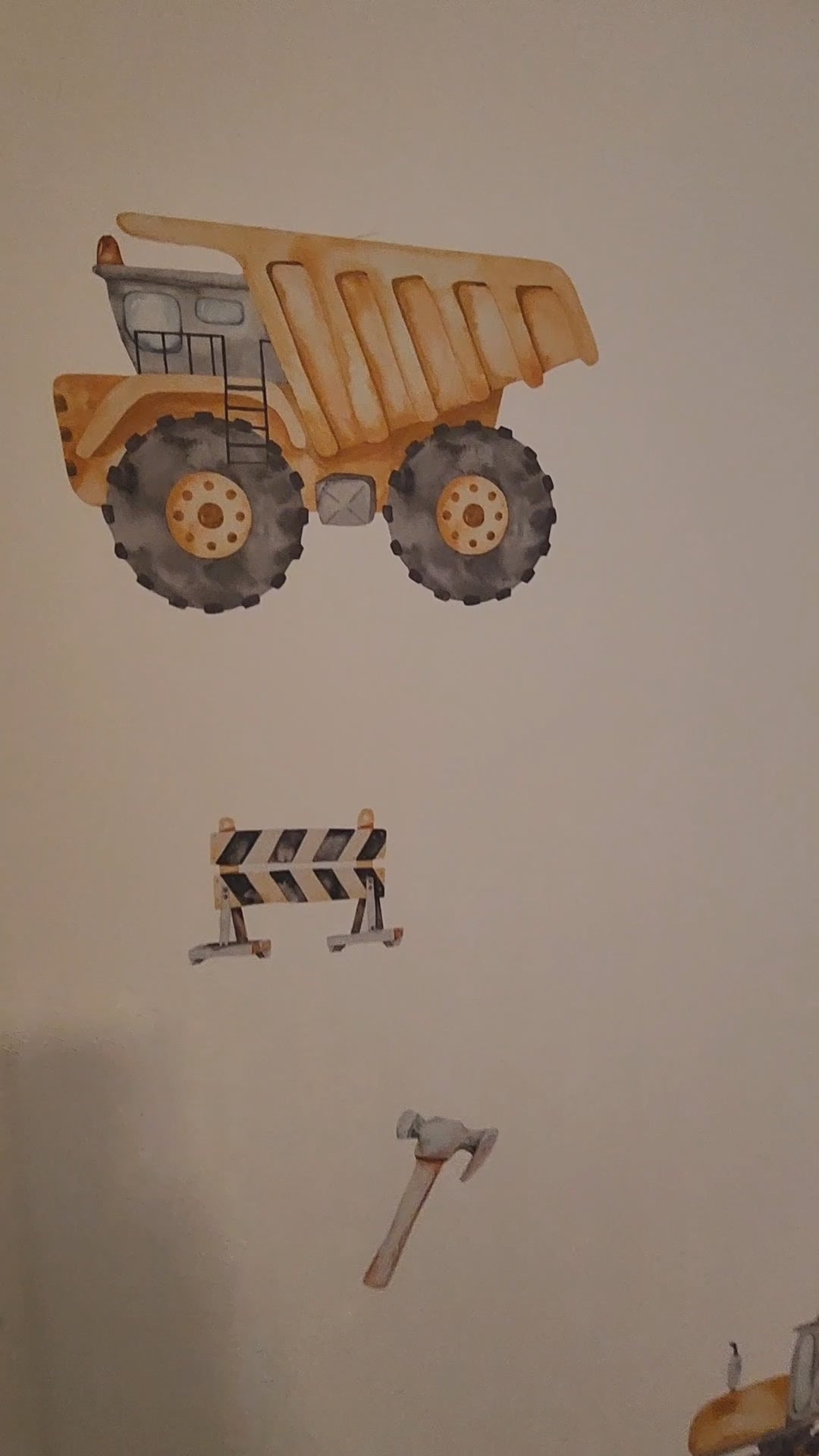 Construction Vehicles & Tools Wall Decals