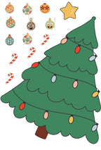 Decorate your Christmas Tree Wall Decals: Retro