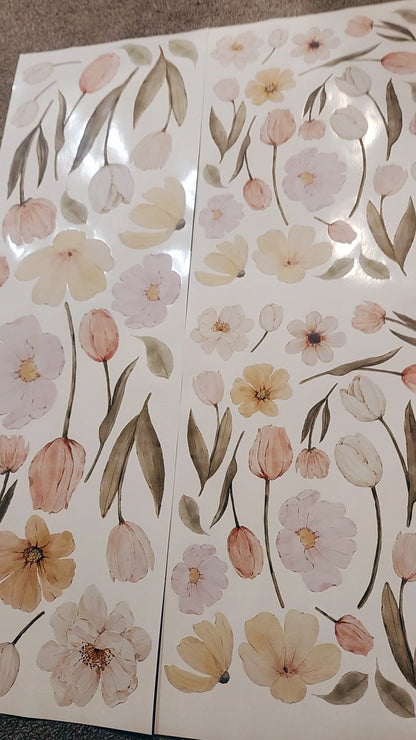 Dainty Delicate Flowers Wall Decals