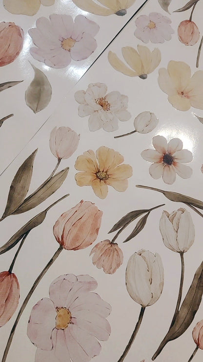 Dainty Delicate Flowers Wall Decals