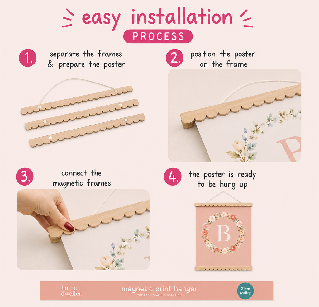 Magnetic Scallop Print Hanger  - Scallop