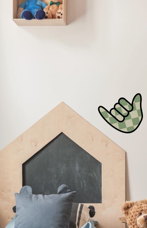Gingham Shaka Wall Decals