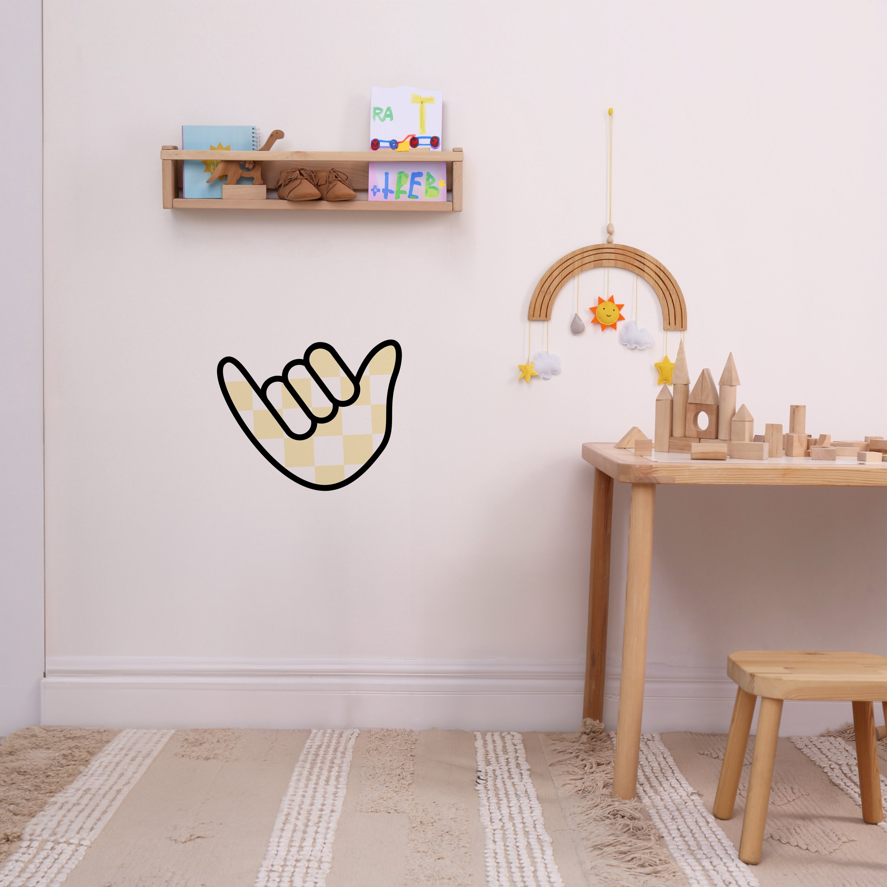 Gingham Shaka Wall Decals