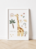 Stand Tall Giraffe Wall Print