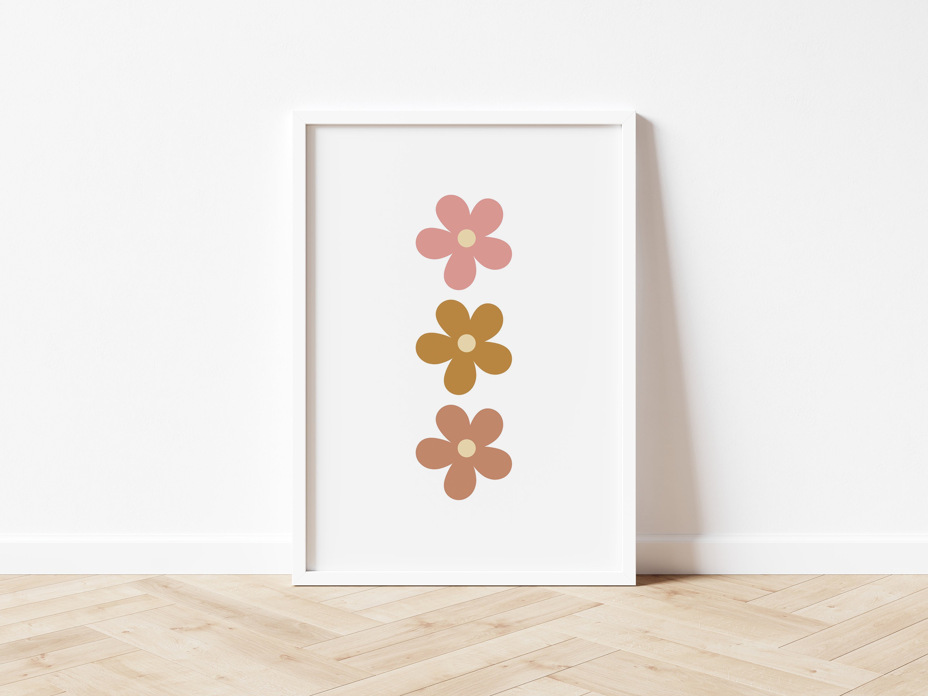 Retro Daisy Trio - Digital & Physical Print