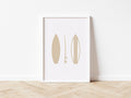 Surfboard Beach Vibes Wall Print – 3 Colours
