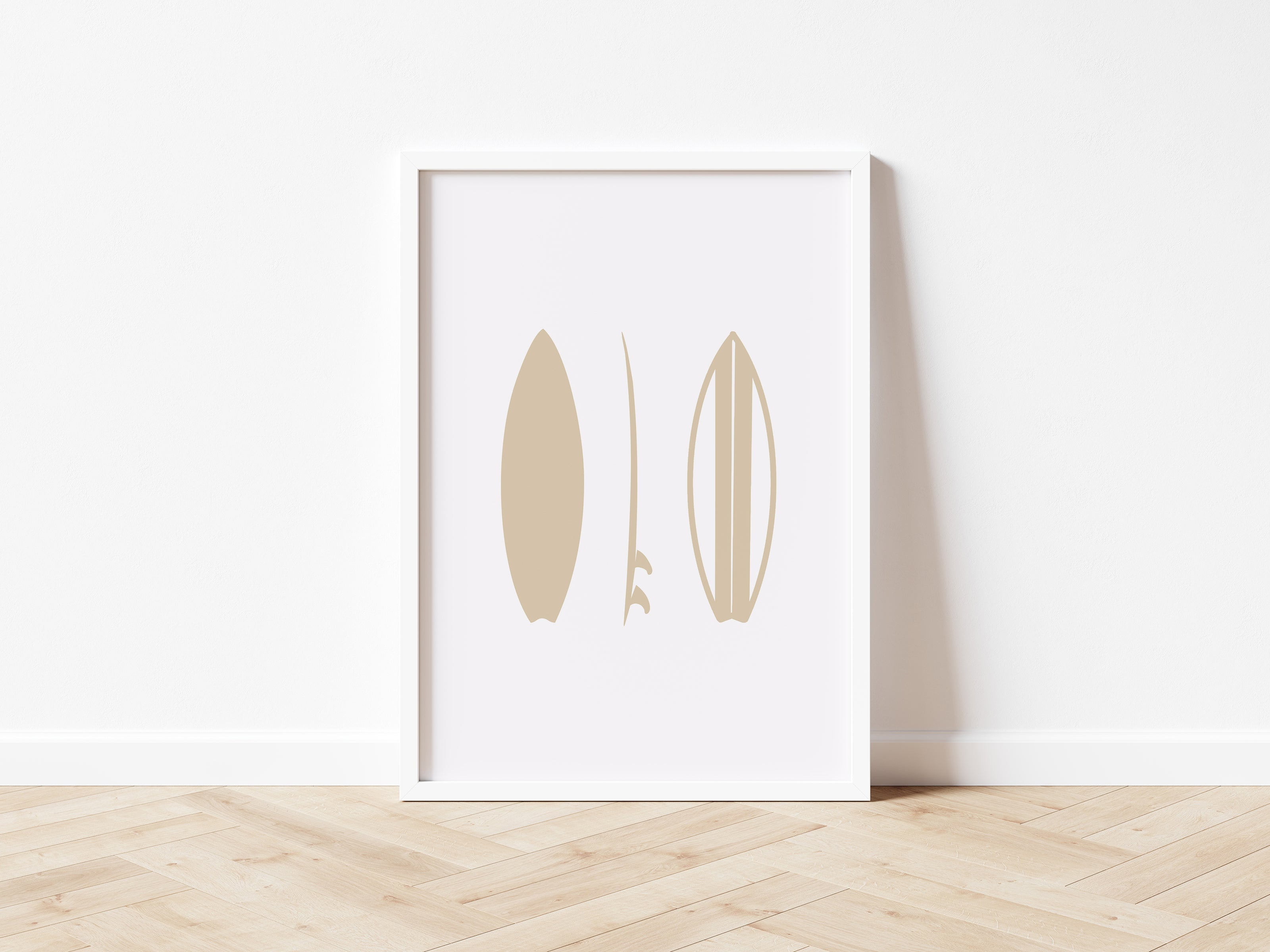 Surfboard Beach Vibes Wall Print – 3 Colours
