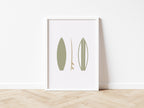 Surfboard Beach Vibes Wall Print – 3 Colours