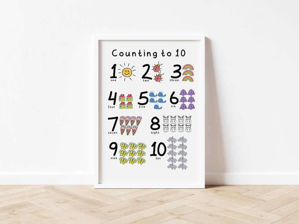 1 to 10 I can count numbers - Digital & Physical Print