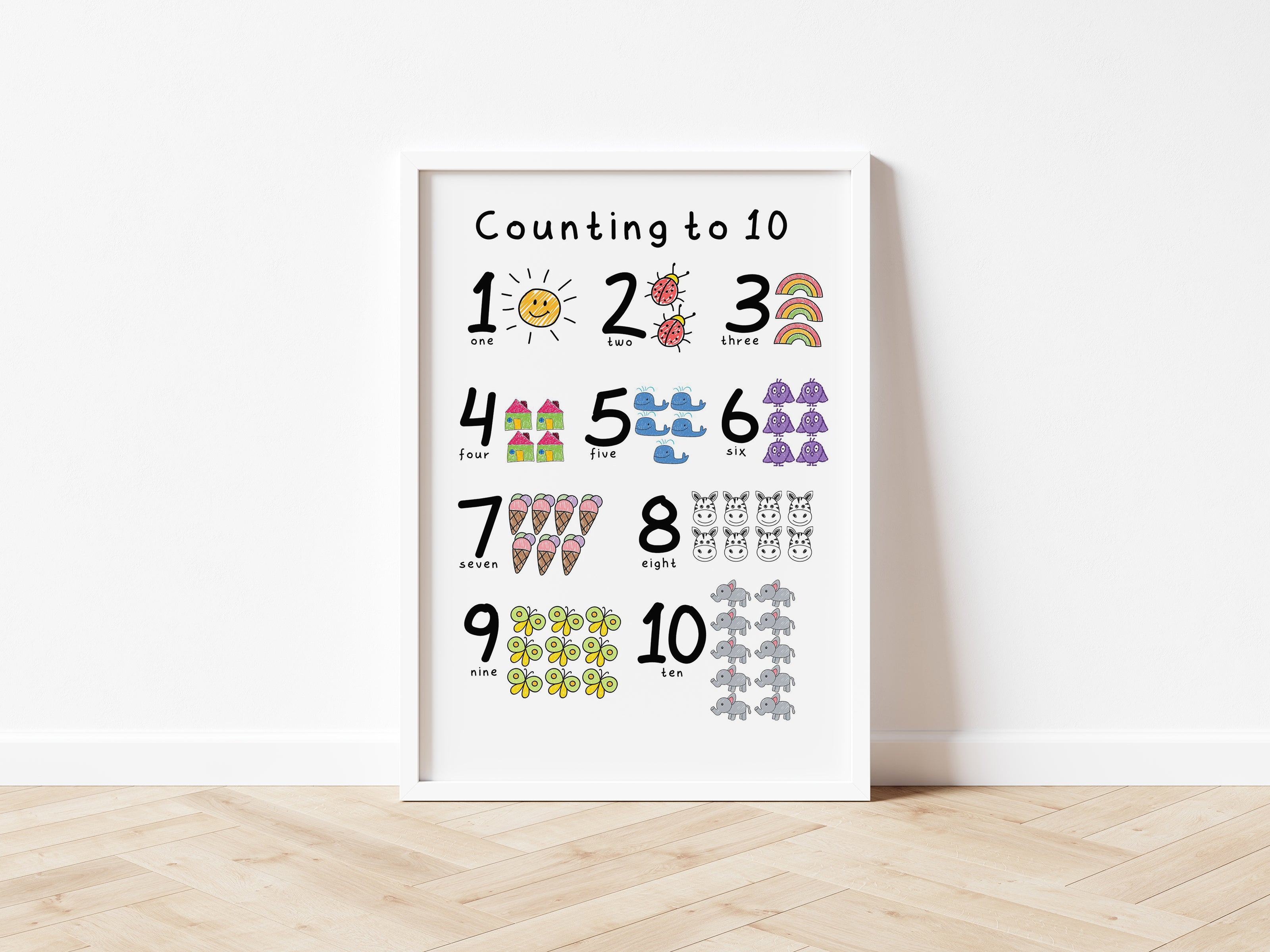 1 to 10 I can count numbers - Digital & Physical Print