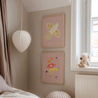Single Floral Dove Wall Print - 2 colours