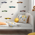 Vintage Retro Race Car Wall Decals