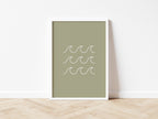Waves Ocean Tide Kids Wall Print: 5 colours