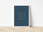 Waves Ocean Tide Kids Wall Print: 5 colours