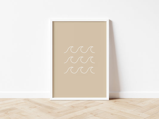 Waves Ocean Tide Kids Wall Print: 5 colours