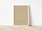 Waves Ocean Tide Kids Wall Print: 5 colours