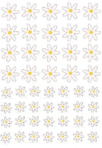 Small Simple Daisies Wall Decals