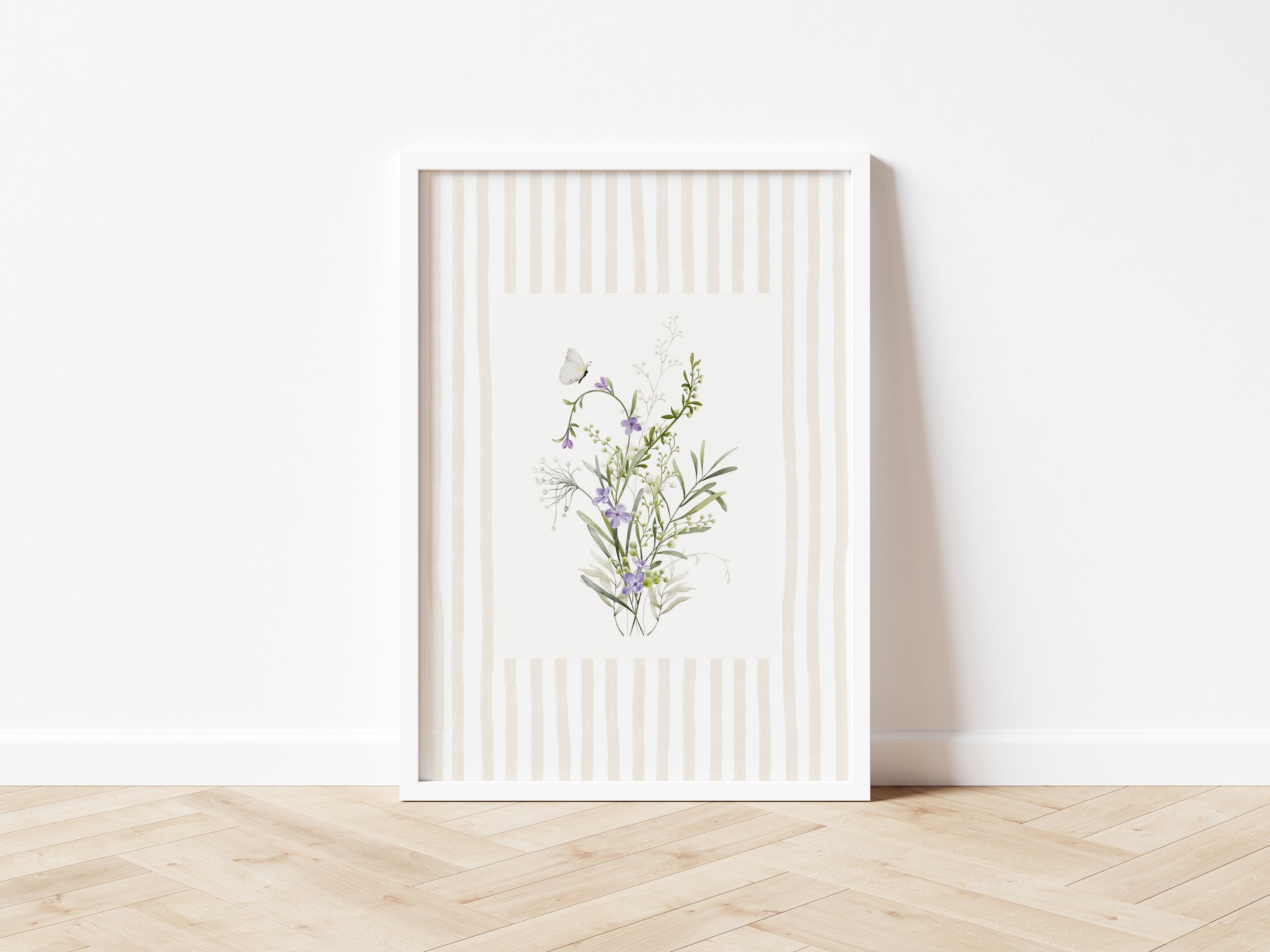 Butterfly Lilac Botanical Print - Digital & Physical Print
